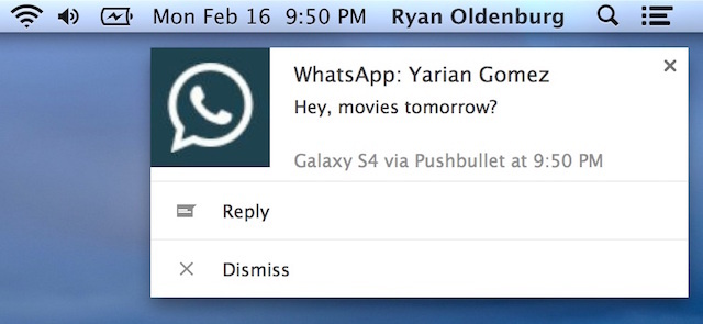 WhatsApp-pushbullet bildirim