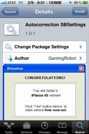 sbsettings iphone değiştirir