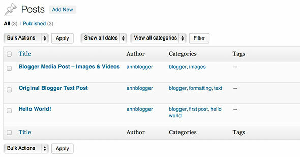 Blogger'dan WordPress'e, WordPress'ten Blogger'a - Blogları Değiştirme wp x sonuçlarını test etti