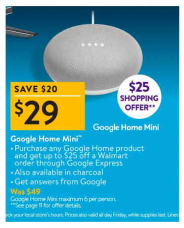 En İyi Walmart Black Friday Fırsatları Walmart Google Home Mini Black Friday