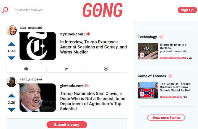 gong haberleri sosyal ağı