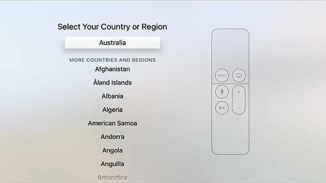 Apple TV Apple TV Bölgenizi Ayarlama ve Kullanma