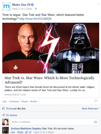 Facebook-Star Trek