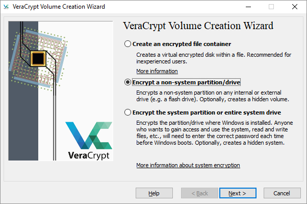 VeraCrypt Şifreleme Bölümü veya Sürücüsü