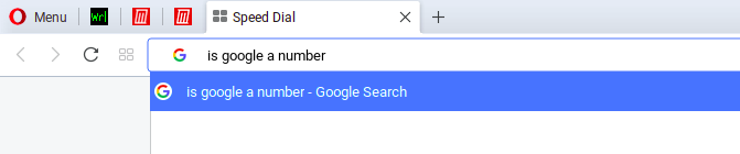 Opera tarayıcısındaki adres çubuğundan Google'da arama yapma