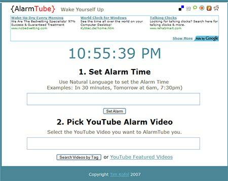 AlarmTube - Çevrimiçi Çalar Saat