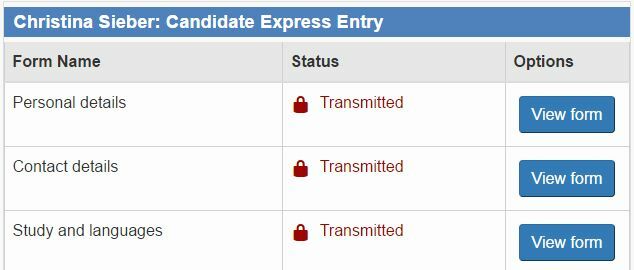 Kanada Ekspres Giriş Formları