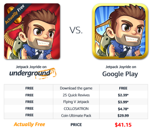 Google Play vs. Amazon Appstore: Hangisi Daha İyi? jetpack joyride amazon