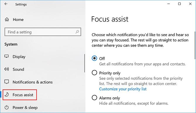 Windows Focus Assist Nasıl Kullanılır (Önceden Sessiz Saatler) Focus Assist