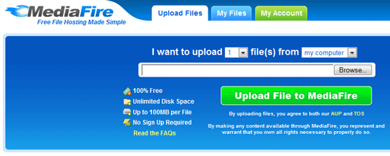 MediaFire - Sınırsız Dosya Depolama