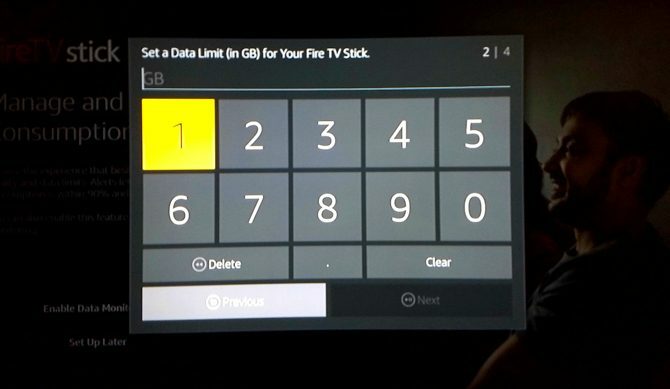 Amazon Fire TV Stick'i kurma: Fire TV Stick için bir Veri limiti ayarlayın