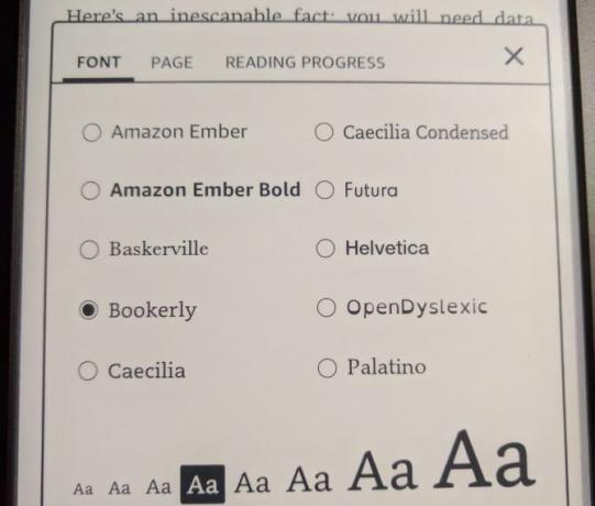 Kindle Kağıdınızı Kurma ve Kullanma 14 Paperwhite Yazı Tipi Seçenekleri