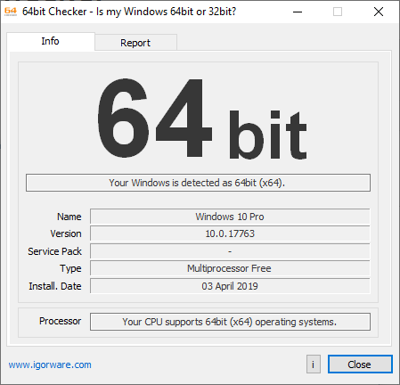 Windows 64 bit sistem denetleyicisi