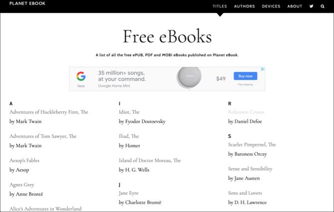 Planet eKitap ücretsiz e-kitaplar