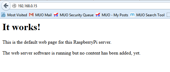 Muo-Raspberry Pi-web sunucusu-Merhaba