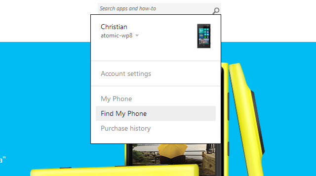 Muo-WP8-findmyphone-giriş