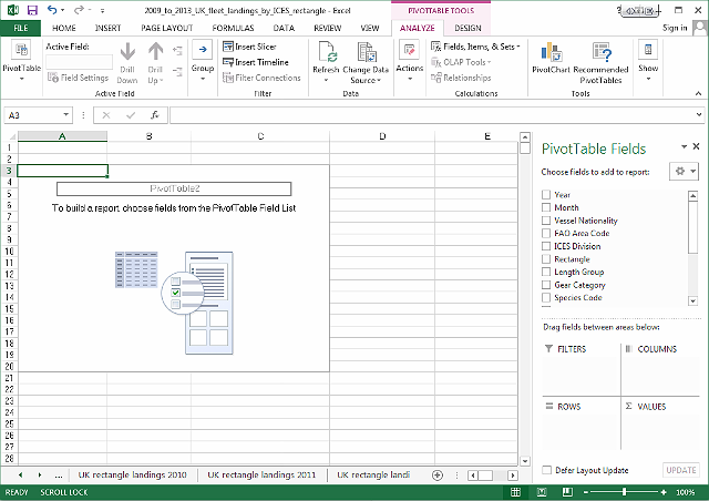 Pivot Tablo Excel 2013