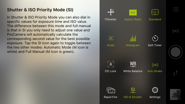 ProCamera-settings