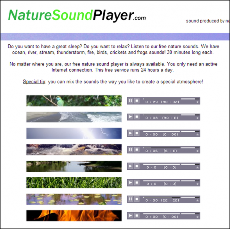 Odaklanabilmeniz İçin Gürültüyü Boğmanıza Yardımcı Olacak 10 Web Sitesi NatureSoundPlayer