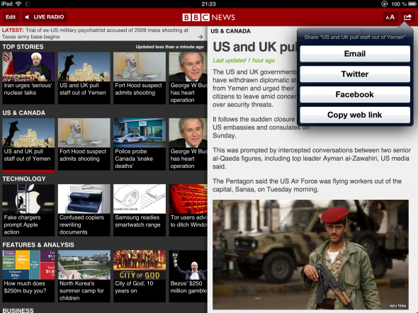 BBC'den iOS Uluslararası Haber Düzeltme Edin bbcnews socialsharing 590x442