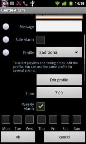 android için yumuşak alarm