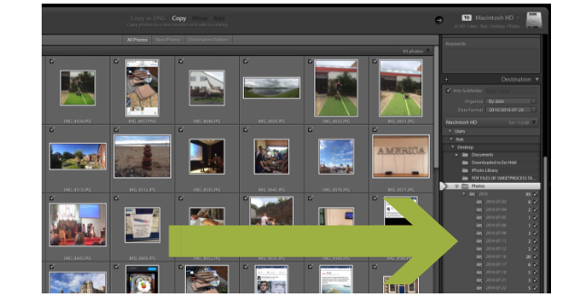 Lightroom FOlders İthalat