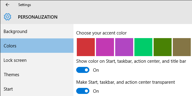 Windows 10 Renk Kişiselleştirme