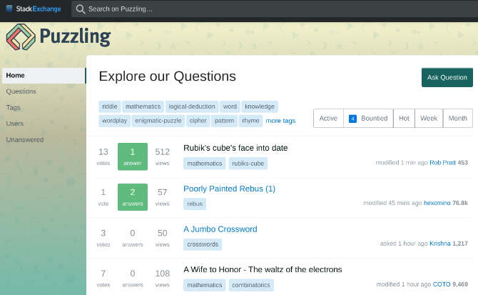 Stack Exchange'in Şaşırtıcı topluluğu, en zorlu bilmecelere ve zeka oyunlarına sahip şaşkınlara yönelik bir forumdur