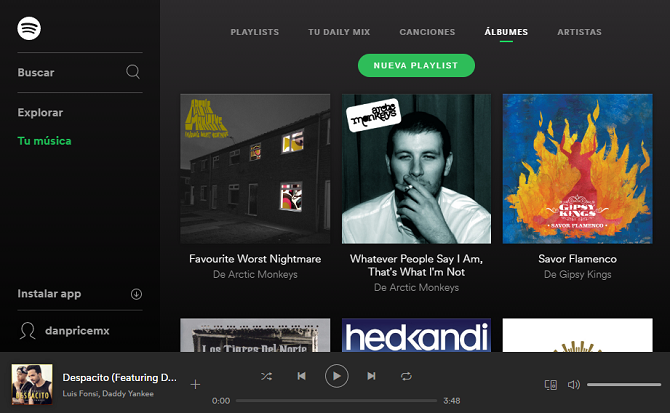 web'i spotify