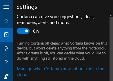 Windows 10 Cortana Ayarları