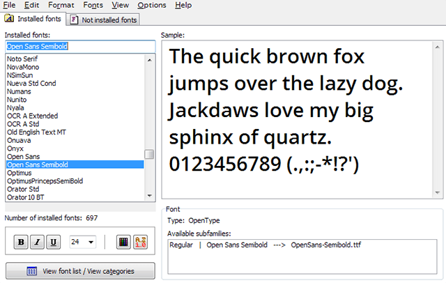 windows-font yönetim-amp-font-görüntüleyici