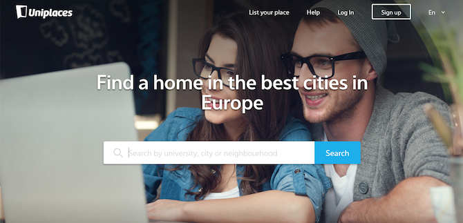 Bu faydalı web sitesi Uniplaces olarak bilinir