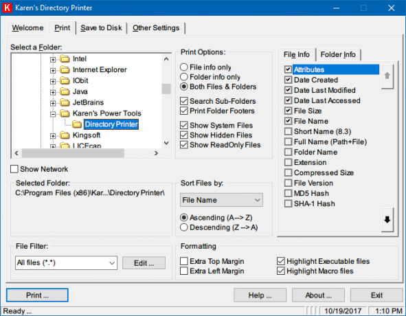 Windows'ta Klasör ve Dizin İçeriğini Yazdırmanın 5 Yolu klasör içeriğini yazdırma karens dizin yazıcısı