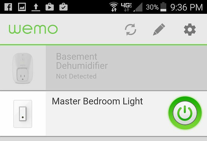 Ekran Görüntüsü Belkin WeMo App