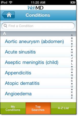 webmd uygulaması ipad