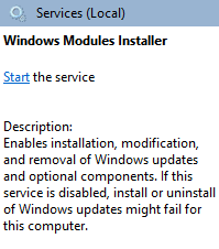 Windows Modül Yükleyici Hizmeti