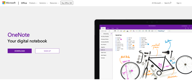 OneNote Ekran Görüntüsü