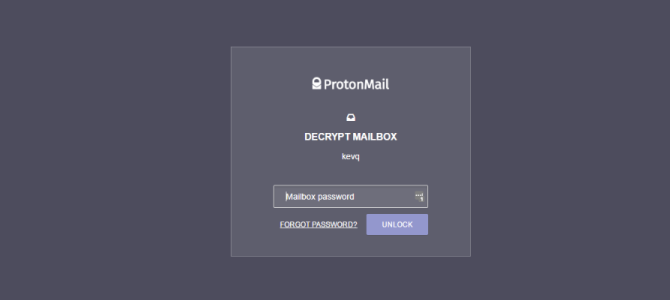ProtonMail Posta Kutusu Şifre Çözme Anahtarı