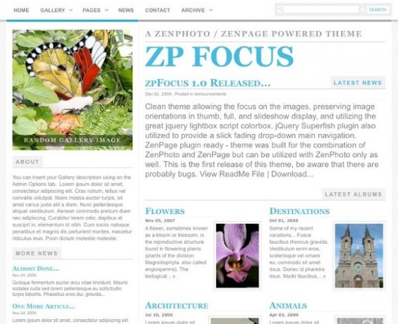 Zenphoto ve Zenpage CMS Eklentisi ile Fotoğraflardan Daha Fazlasını Paylaşın zpfocus