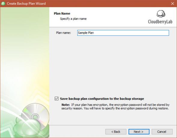 CloudBerry Backup, Windows, Mac ve Linux'ta Dosyaları Korur 07 CloudBerry Backup Plan Adı