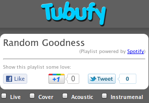 Tubufy - Turn Your Spotify, MOG & Last.fm Çalma Listeleri Into Music Video Channels playlisttitleshares