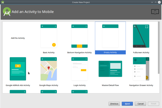 android uygulama oluştur androidstudio newproject3