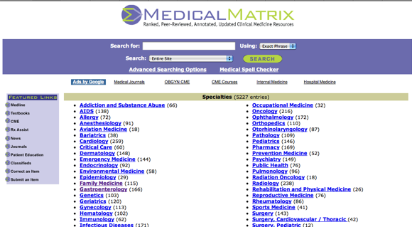 tıbbi matris - tıbbi bilgi sitesi