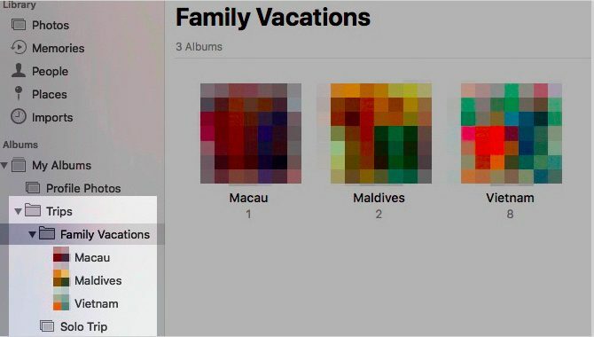 Fotoğraf Kitaplığı Mac - klasörleri ayarlama