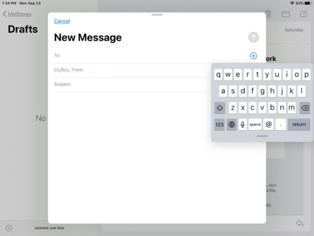 iPadOS Yüzen Klavye