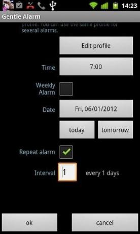 android için yumuşak alarm