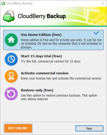 CloudBerry Backup Windows, Mac ve Linux'ta Dosyaları Korur 02 CloudBerry Backup Yükleme Seçimi