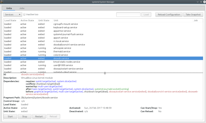 Linux Başlangıç ​​Hizmetlerini ve Daemons'u Kontrol Etme systemadm ui 670x401