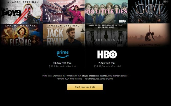 Amazon Prime HBO Ücretsiz Deneme Sürümü