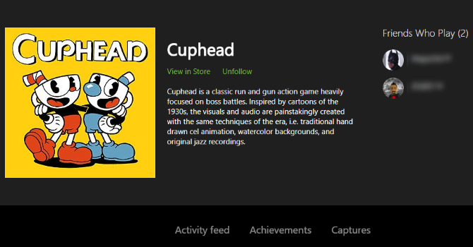 Sahip Olduğunuz Her Xbox Oyununun Bir Listesini Görüntüleme Cuphead Xbox Oyun Sayfası